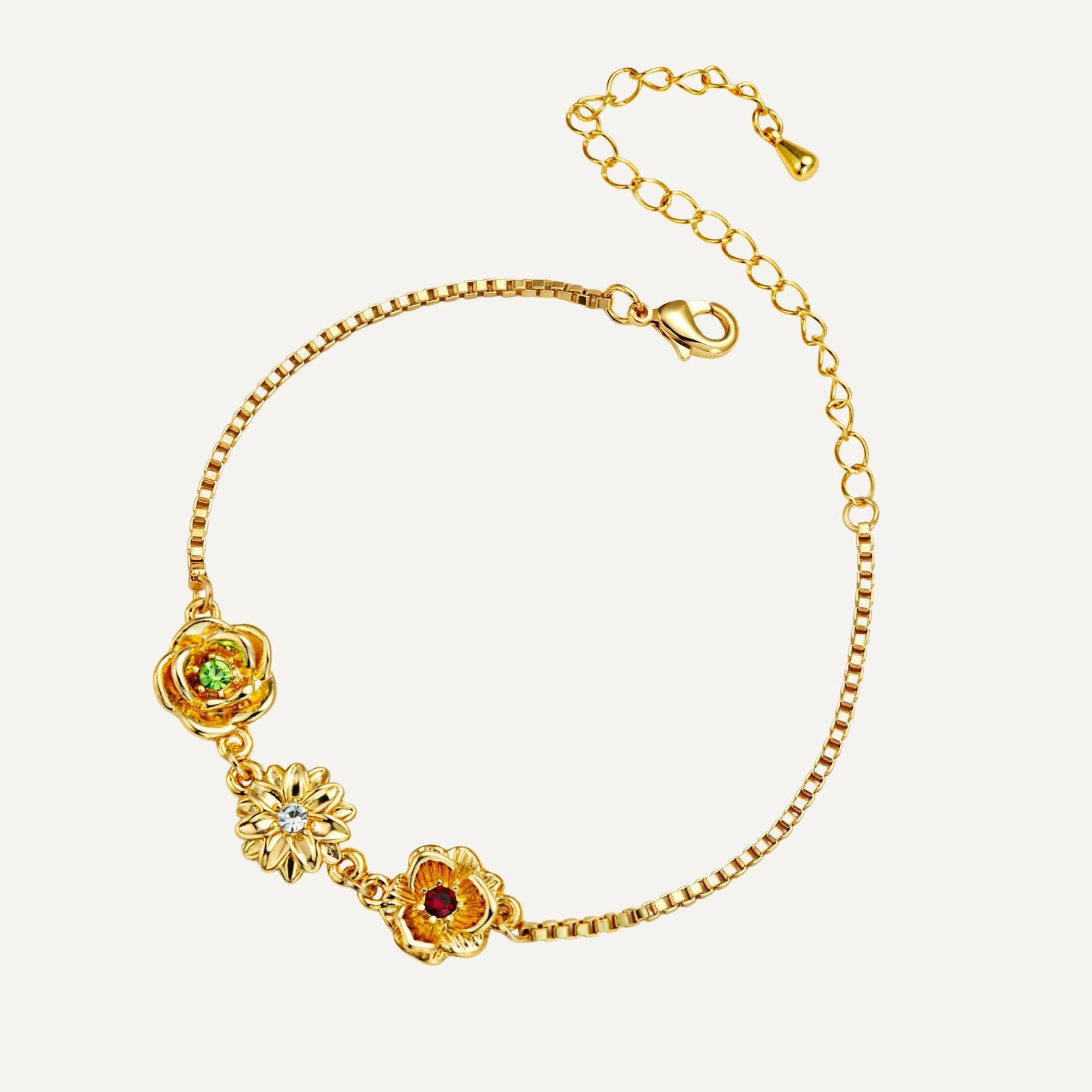 Driedimensionale Geboortebloem Armband