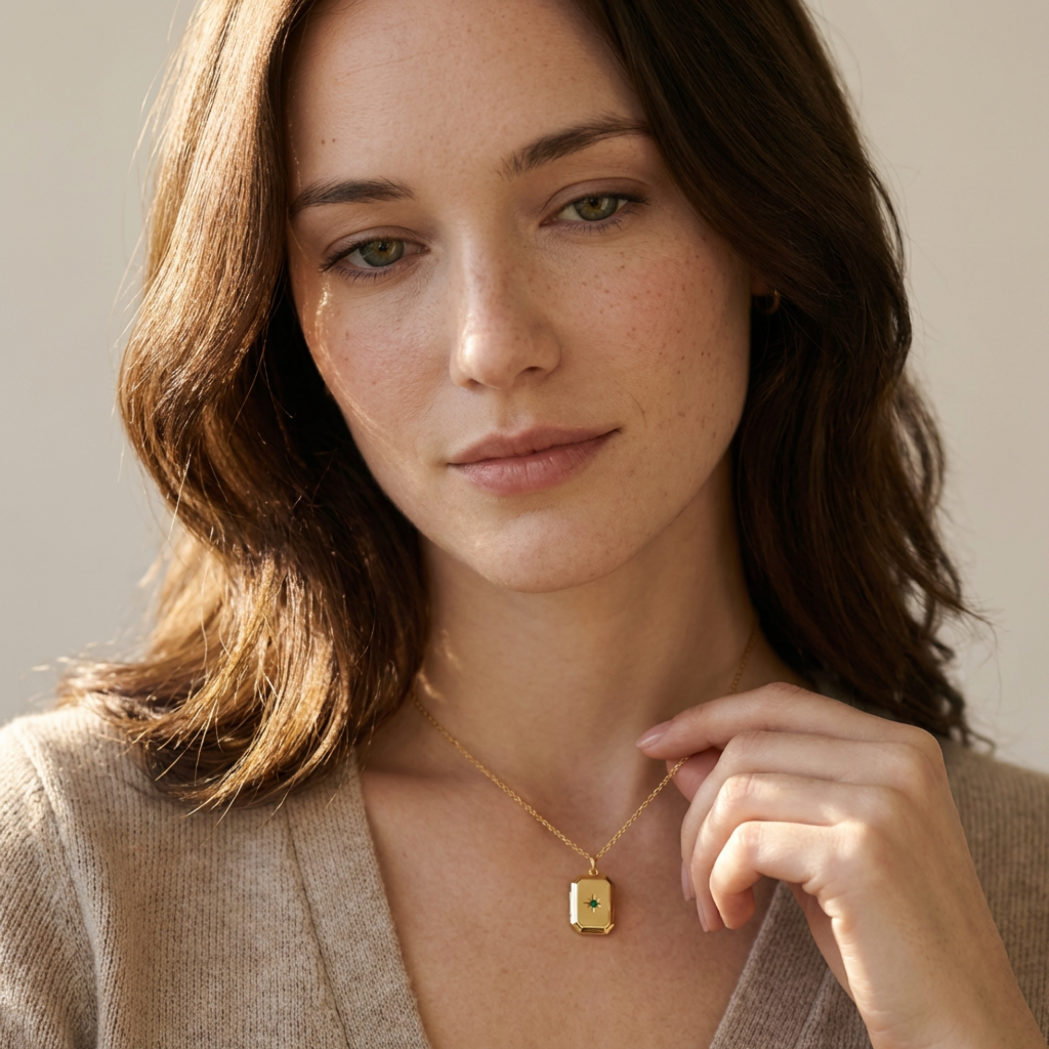 Medaillon Ketting met Geboortesteen