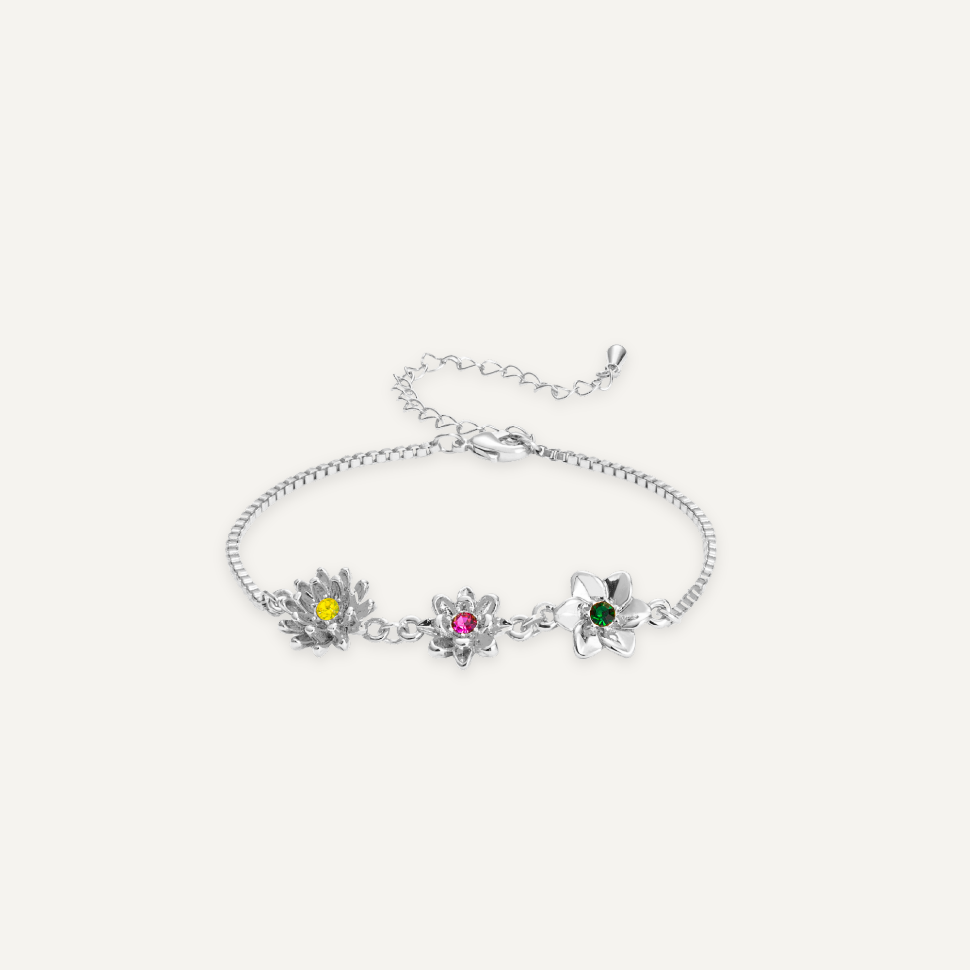 Driedimensionale Geboortebloem Armband