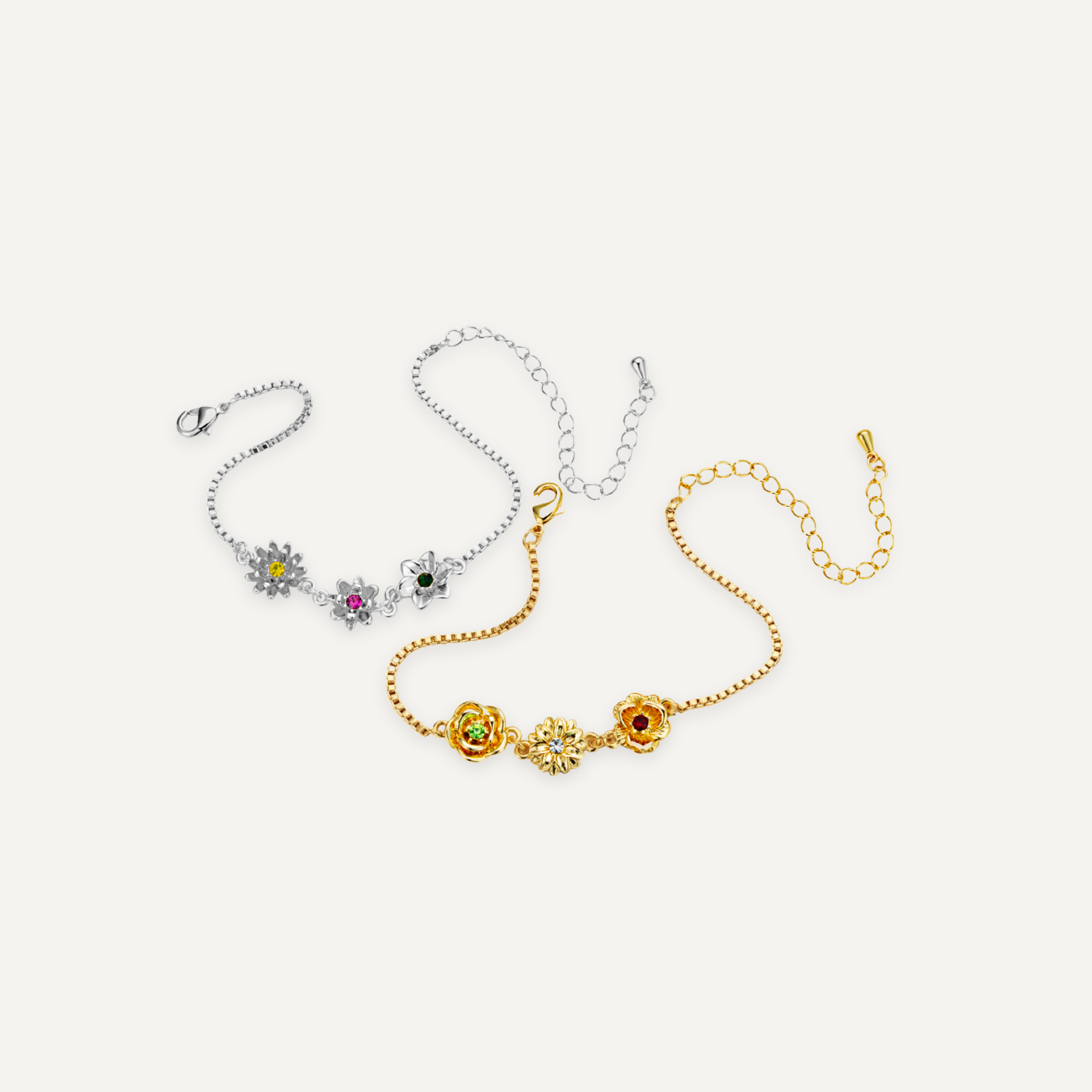 Driedimensionale Geboortebloem Armband