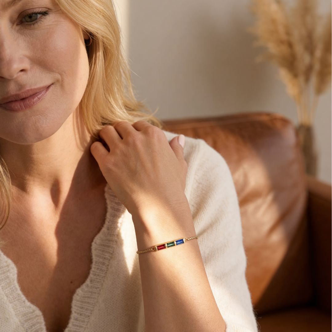 Gepersonaliseerde Geboortesteen Armband