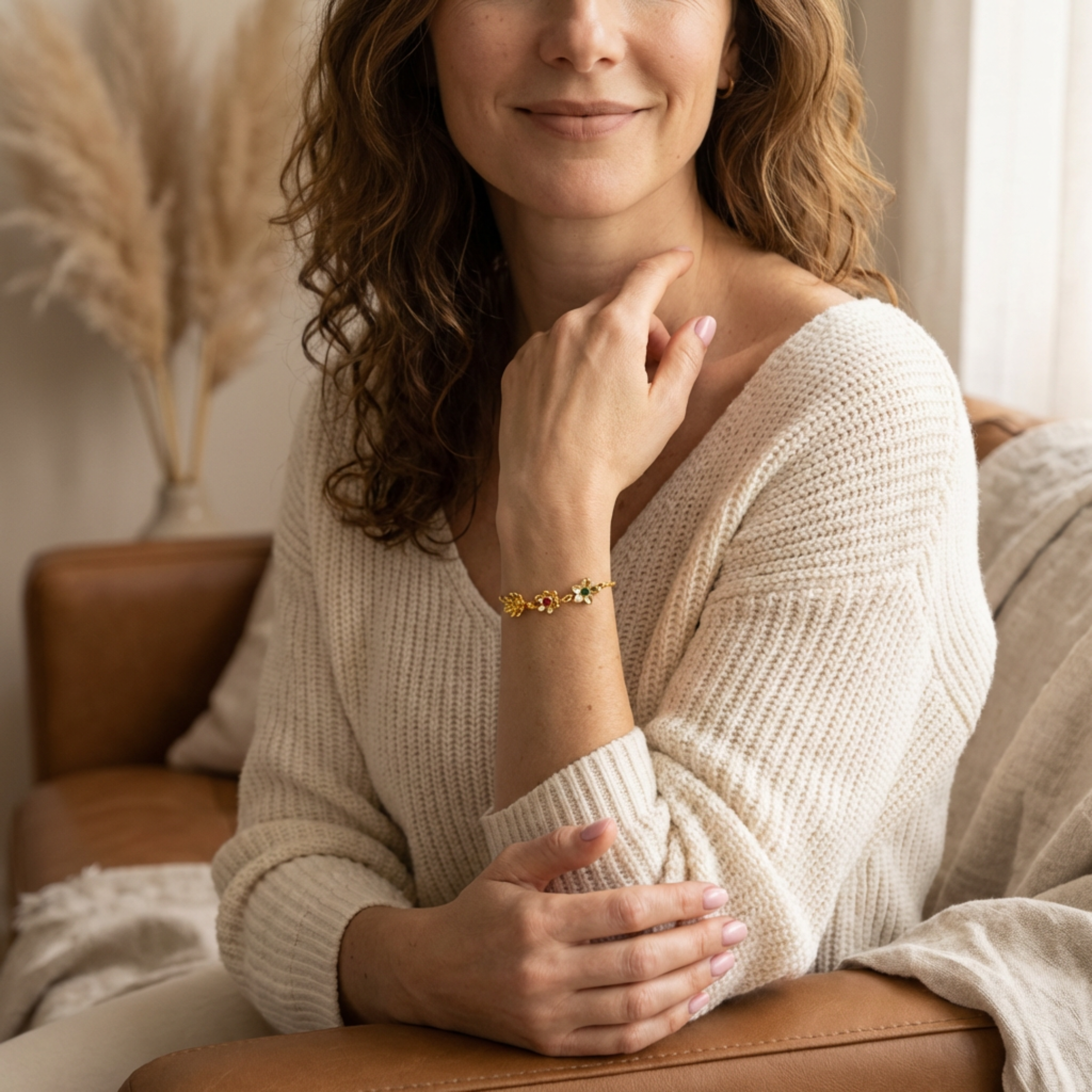 Driedimensionale Geboortebloem Armband