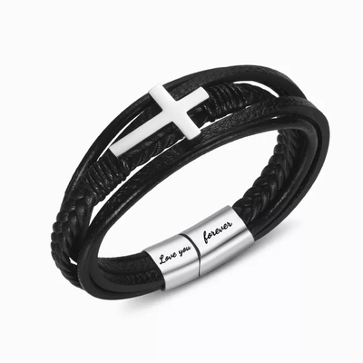 Aan Mijn Zoon - Hou voor altijd van jou - Kruis Armband