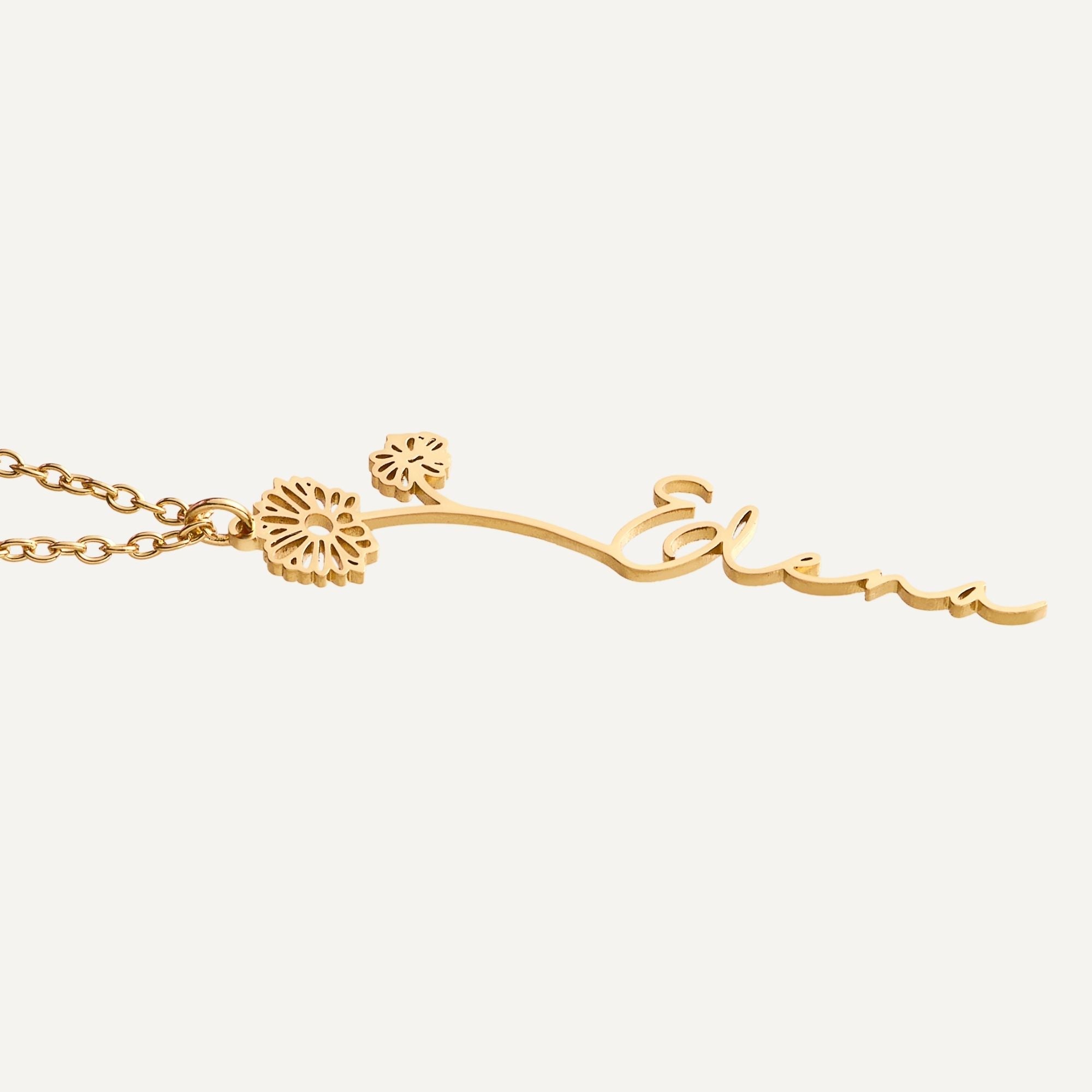 Gepersonaliseerde Geboortebloem Ketting