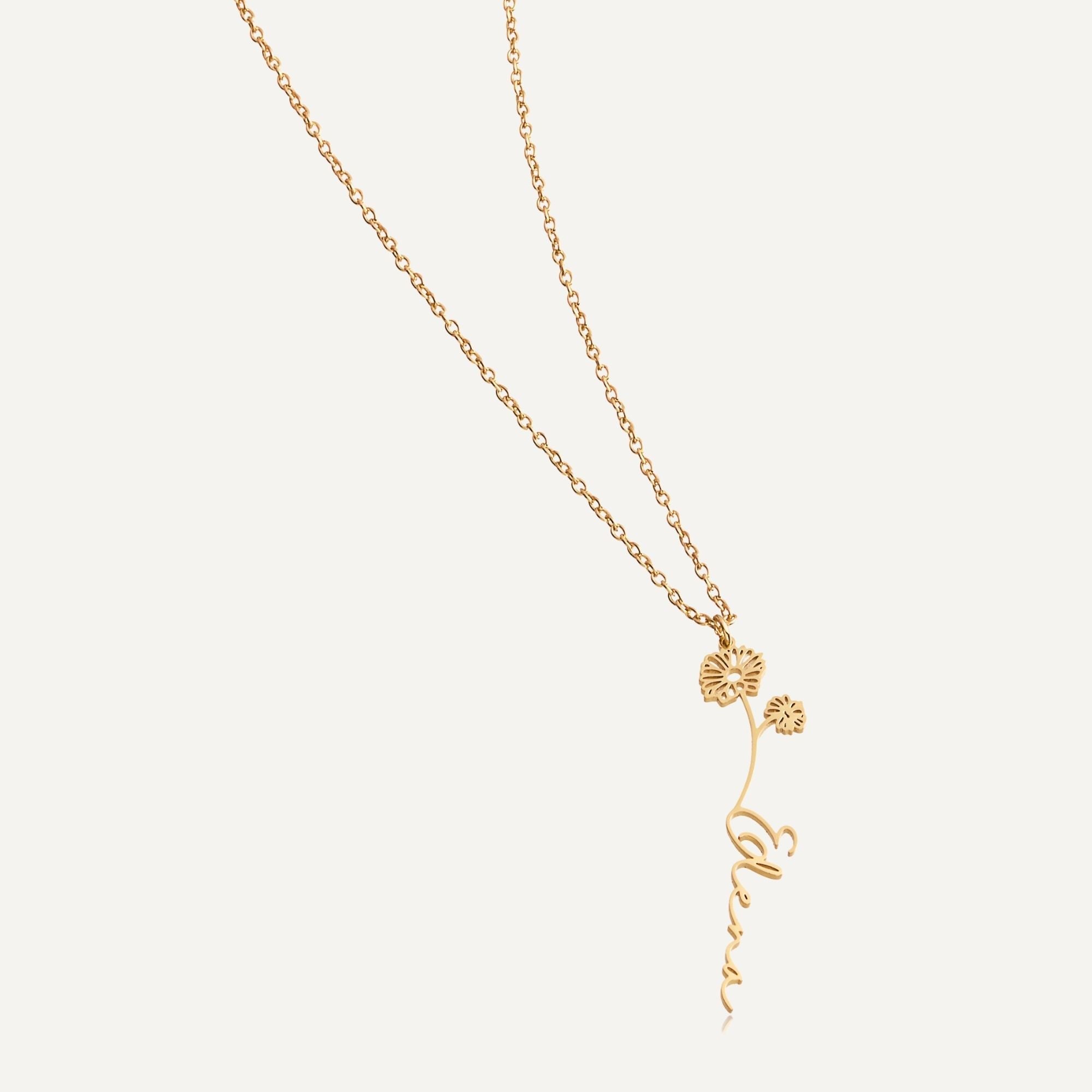 Gepersonaliseerde Geboortebloem Ketting