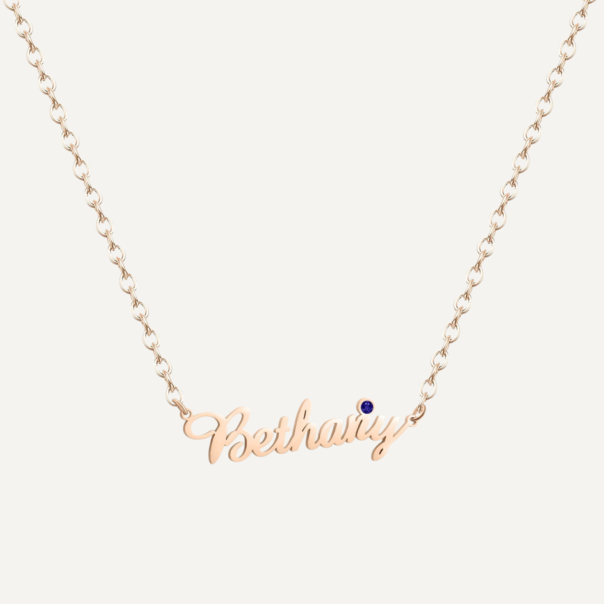 Gepersonaliseerde Naamketting met Geboortesteen