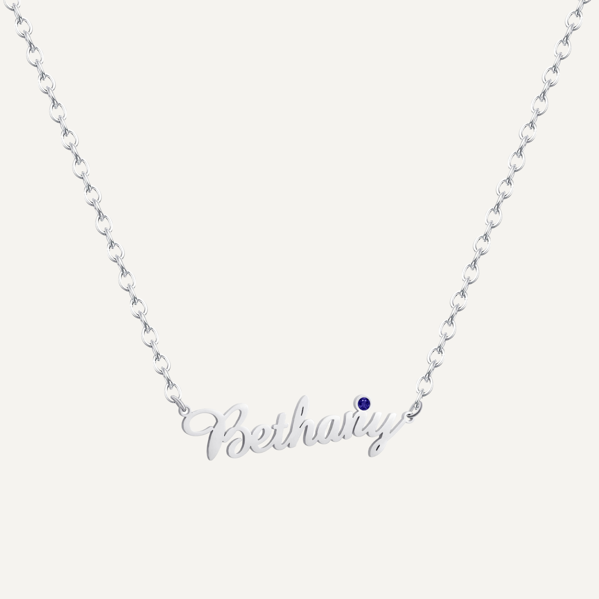 Gepersonaliseerde Naamketting met Geboortesteen
