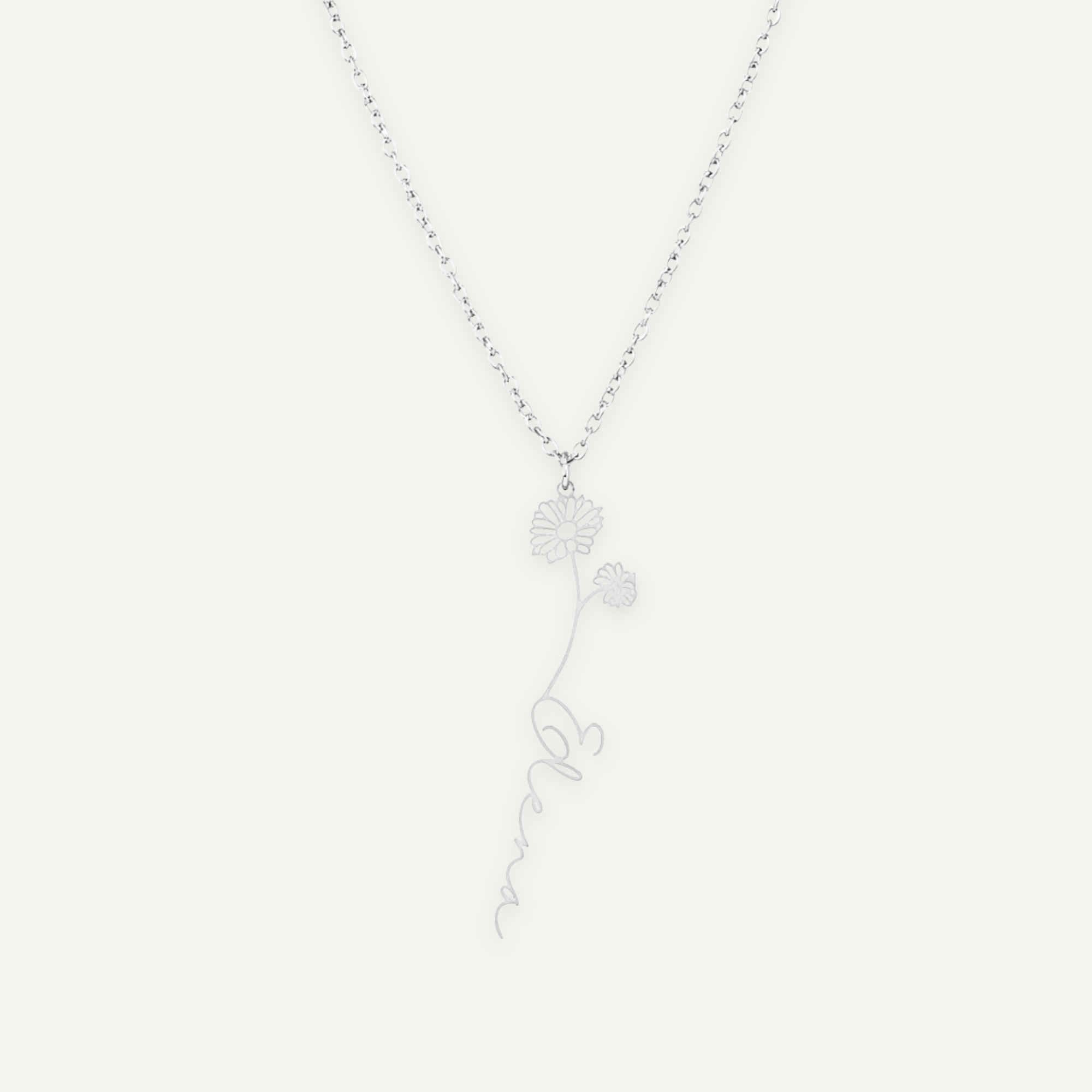 Gepersonaliseerde Geboortebloem Ketting