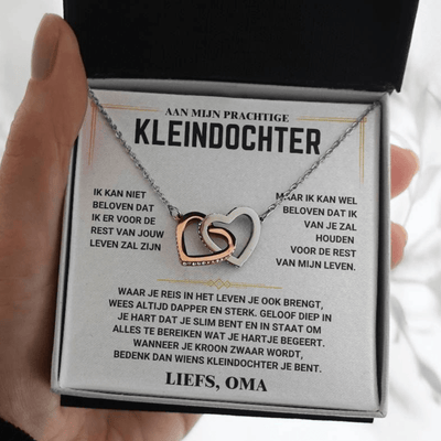 Aan Mijn Kleindochter - Harten Ketting - Gratis Oorbellen