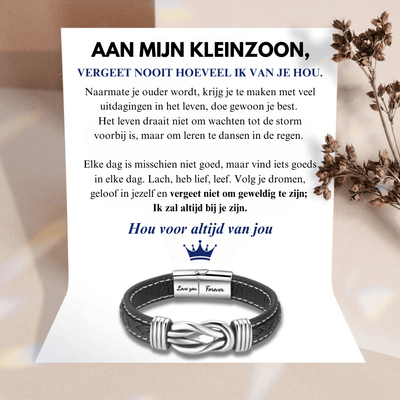 Aan Mijn Kleinzoon - Ik hou voor altijd van jou - Infinity Armband