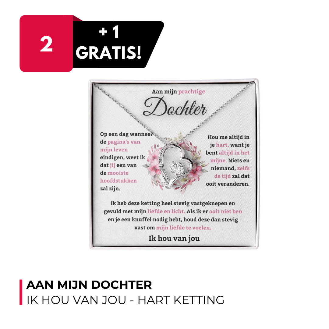 Aan Mijn Dochter - Ik hou van jou - Hart Ketting