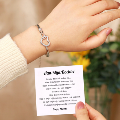 Aan Mijn Dochter – Mijn Hart Gaat Met Je Mee Armband