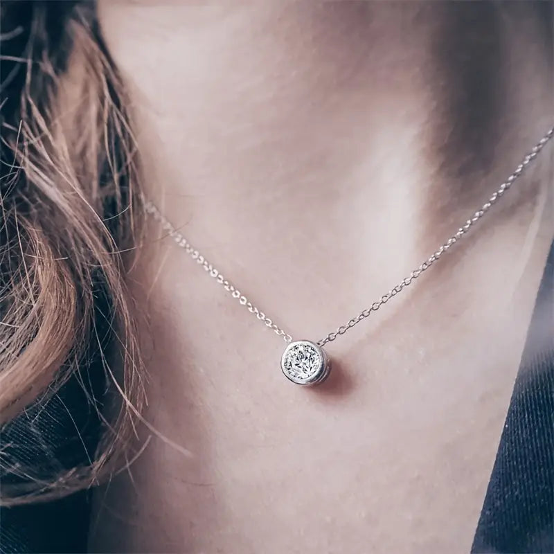 Gepersonaliseerde Ketting Met Ronde Geboortesteen - Dames Ketting