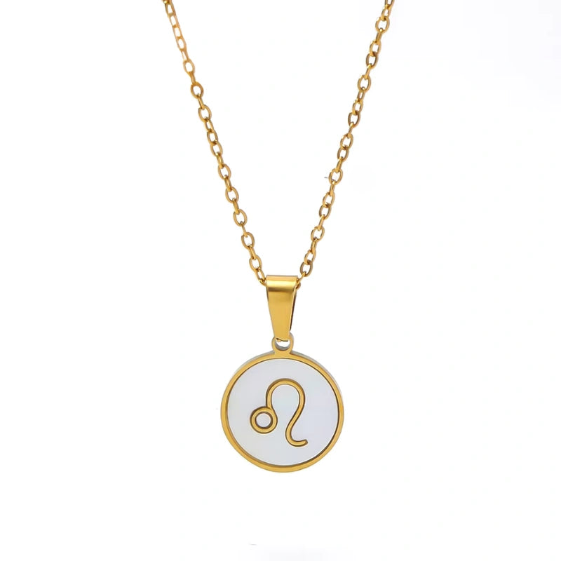 Gepersonaliseerde Zodiac Witte Zeeschelp Hanger Ketting - Cadeaus voor Haar