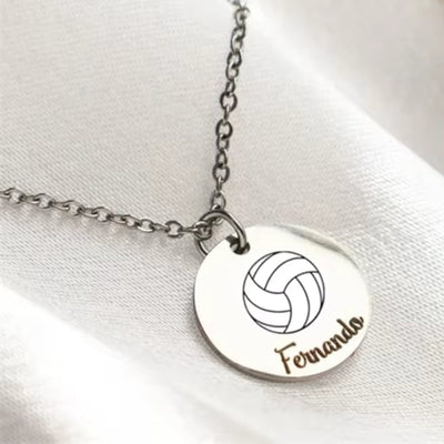 Gepersonaliseerde Naam Gegraveerde Sport Hanger Ketting - Jongens Ketting