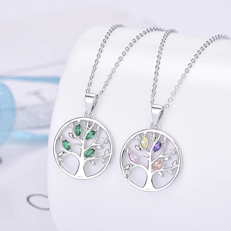 Gegraveerde Dromenvanger Hanger Ketting Met Levensboom - Cadeaus Voor Haar