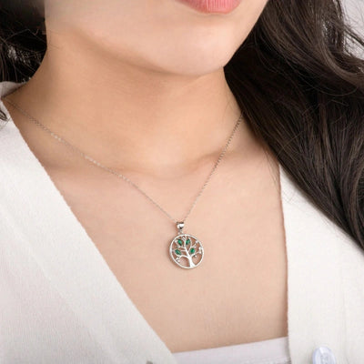 Gegraveerde Dromenvanger Hanger Ketting Met Levensboom - Cadeaus Voor Haar