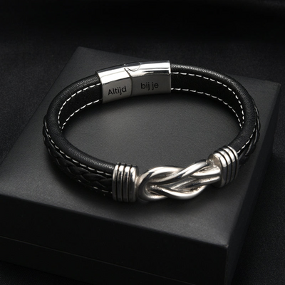 Aan Mijn Zoon - Altijd Bij Je - Infinity Leren Armband