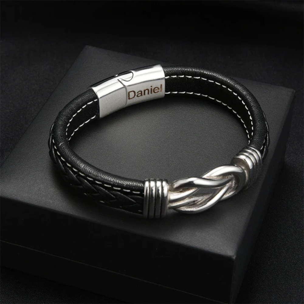 Aan Mijn Zoon – Infinity Armband met Gegraveerde Naam