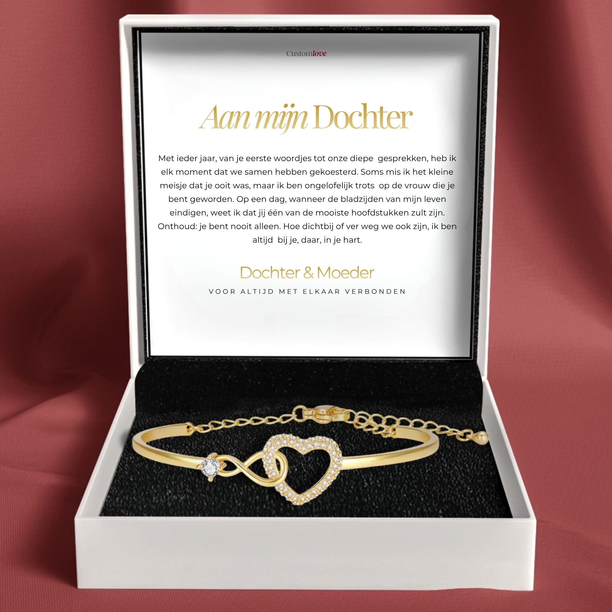 Aan Mijn Dochter - Infinity Heart-Armband