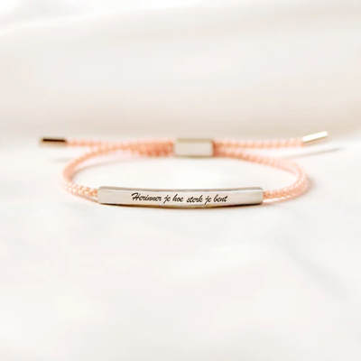 Herinner Je Hoe Sterk Je Bent Buisarmband