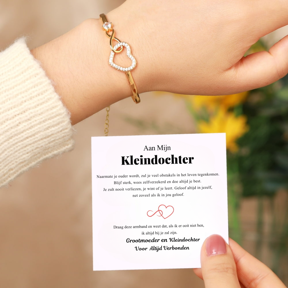 Aan Mijn Kleindochter  – Voor Altijd Verbonden – Oneindig Hart Armband