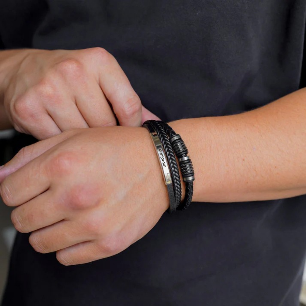 Aan Mijn Zoon – Gepersonaliseerde “Voor Altijd Verbonden” Armband