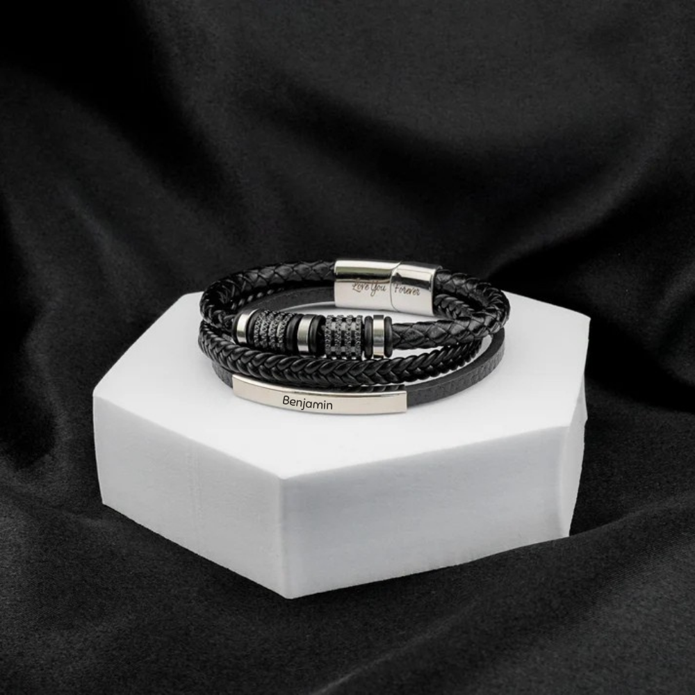 Aan Mijn Zoon – Gepersonaliseerde “Voor Altijd Verbonden” Armband