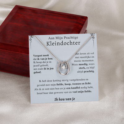 Aan Mijn Prachtige Kleindochter - Moedig En Mooi - Geluk In De Liefde Ketting