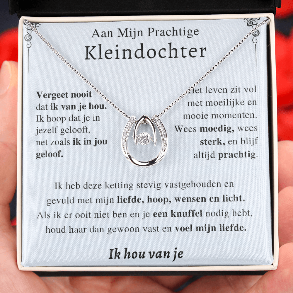 Aan Mijn Prachtige Kleindochter - Moedig En Mooi - Geluk In De Liefde Ketting