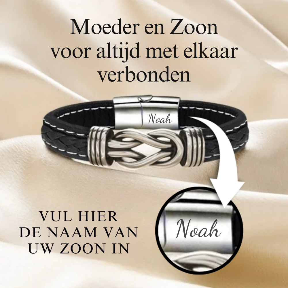 Armband voor Zoon - leren armband – Amelia Sieraden Armband voor Zoon - leren armband – Amelia Sieraden