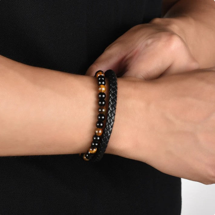 Aan Mijn Zoon - Tijgeroog Beschermings Gepersonaliseerd Armband