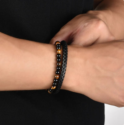Aan Mijn Zoon - Tijgeroog Beschermings Gepersonaliseerd Armband