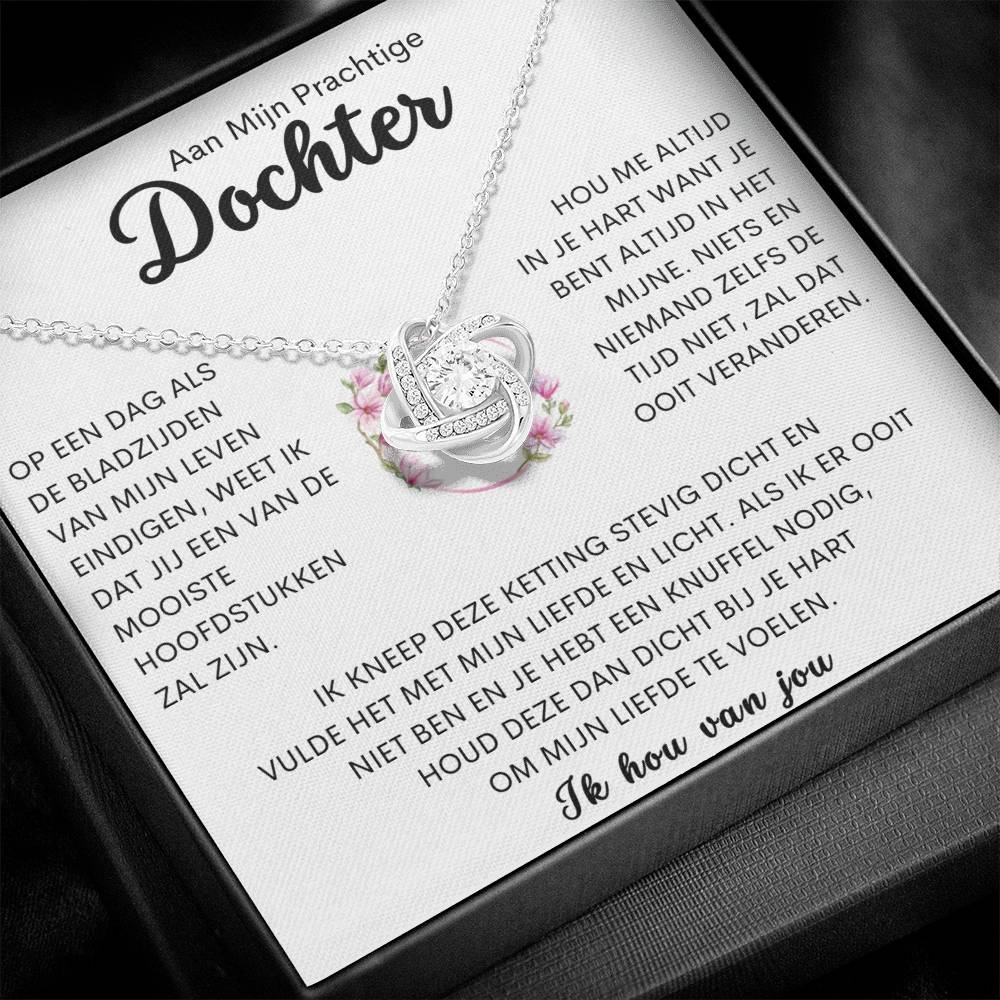 Aan Mijn Dochter - Altijd in mijn hart - Love Knot Ketting - CustomLove.nl