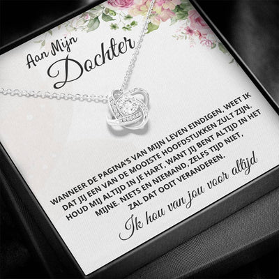 Aan Mijn Dochter - Je bent in mijn hart - Love Knot Ketting - CustomLove.nl