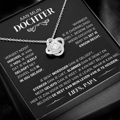 Aan Mijn Dochter - Love Knot Ketting - Liefs, Papa - CustomLove.nl