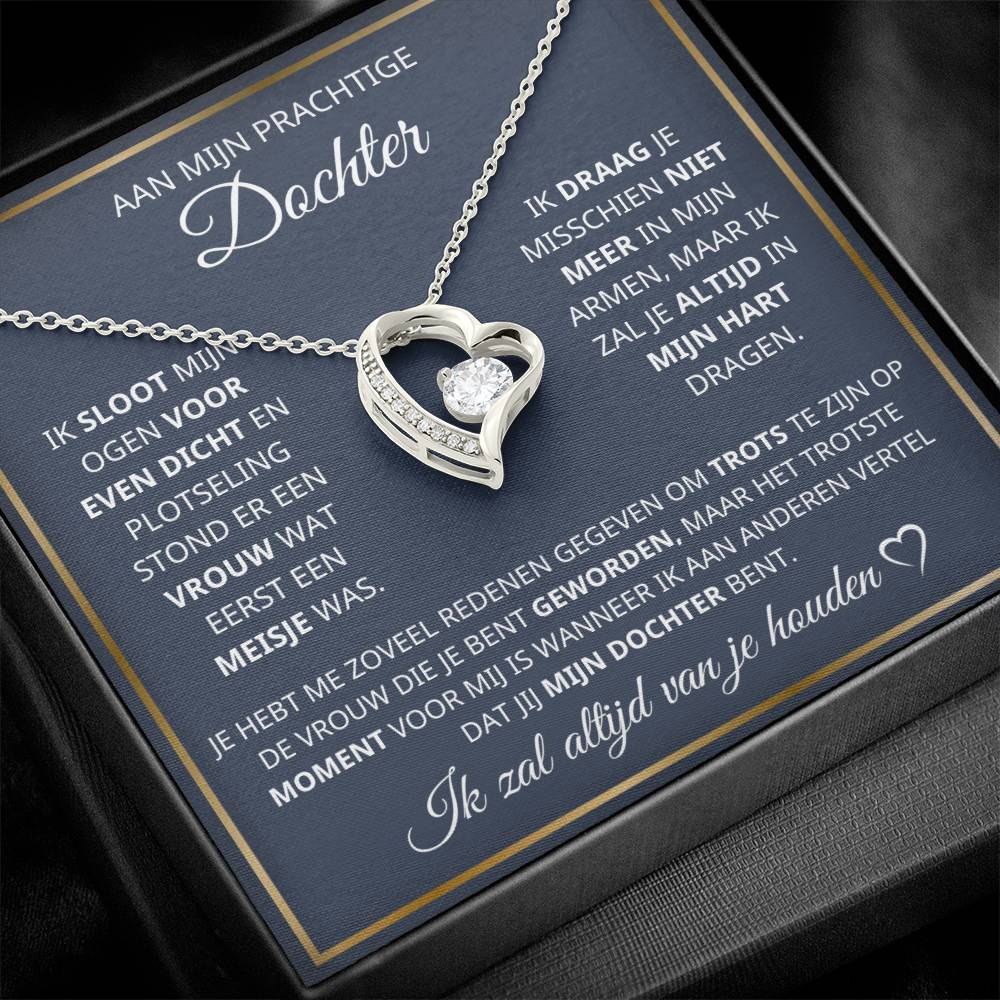 Aan Mijn Dochter - Luxe Cadeau - Hart Ketting - CustomLove.nl