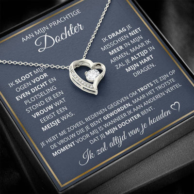 Aan Mijn Dochter - Luxe Cadeau - Hart Ketting - CustomLove.nl