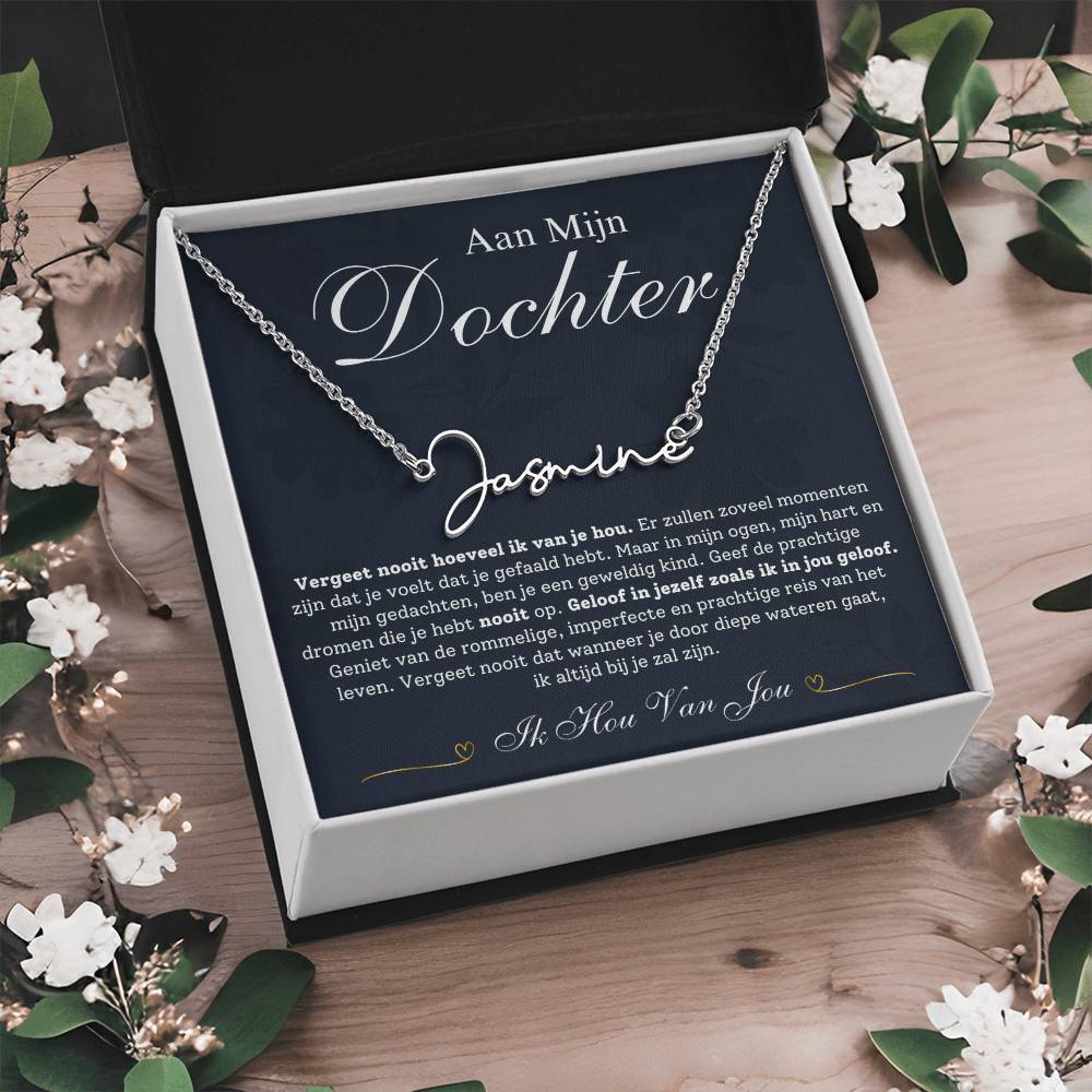 Aan Mijn Dochter - Naam Ketting - CustomLove.nl