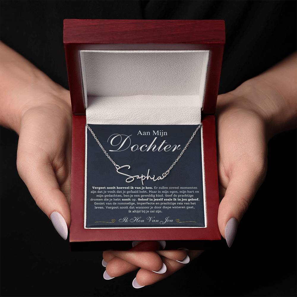 Aan Mijn Dochter - Naam Ketting - CustomLove.nl