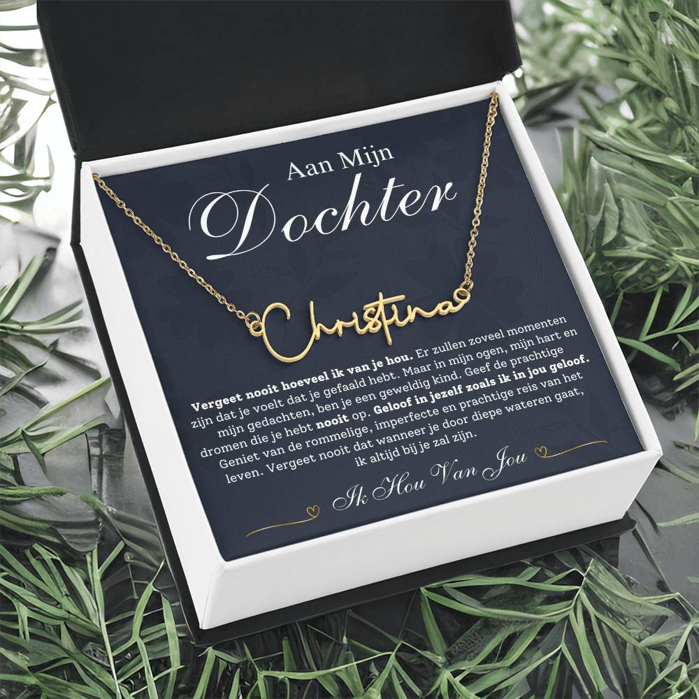 Aan Mijn Dochter - Naam Ketting - CustomLove.nl