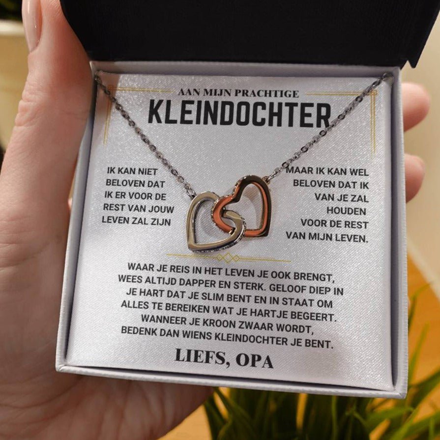 Aan Mijn Kleindochter - Harten Ketting - Liefs Opa - CustomLove.nl