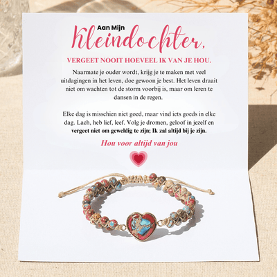 Aan Mijn Kleindochter - Hou voor altijd van jou - Jasper Hart Armband - CustomLove.nl