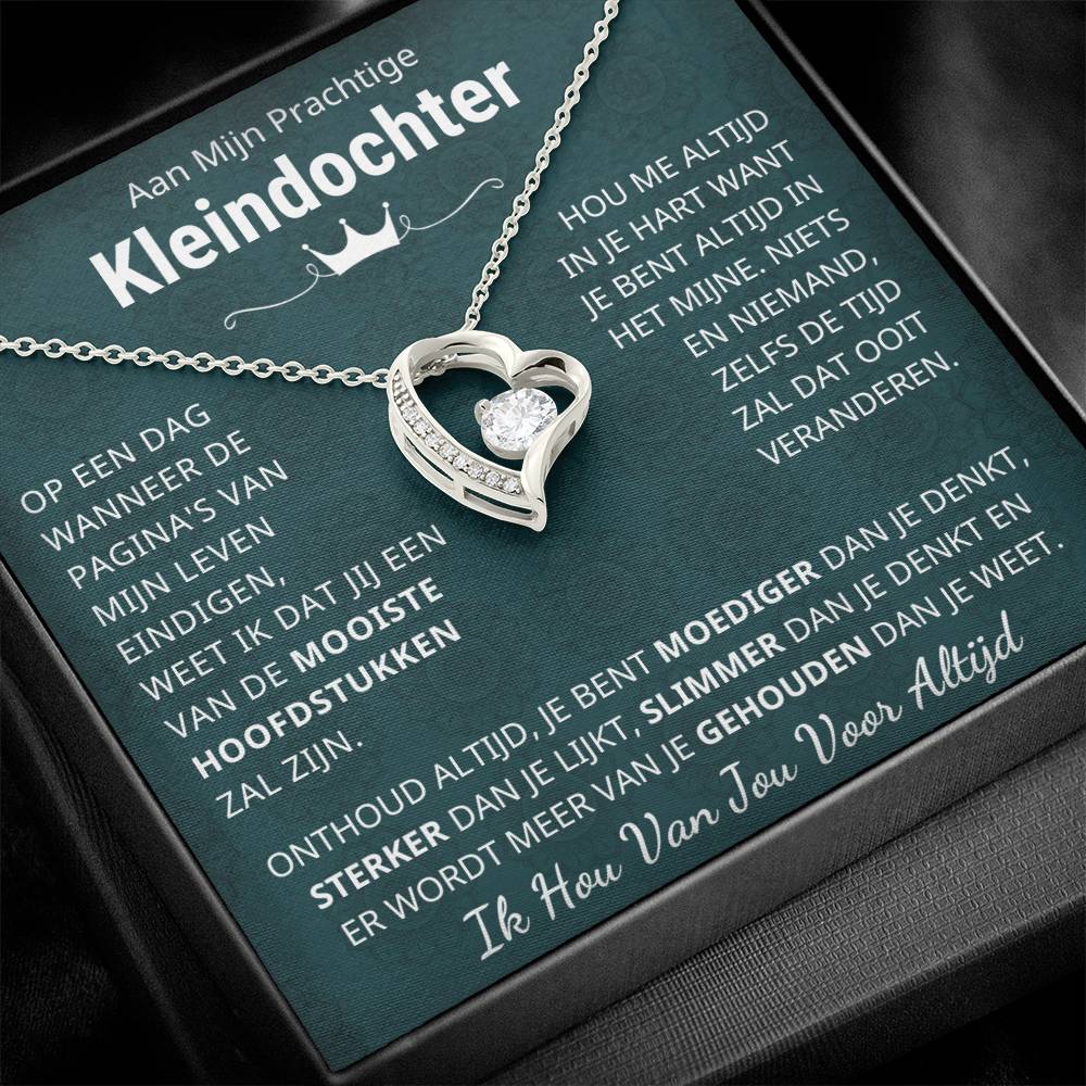 Aan Mijn Kleindochter - Ik Hou Van Jou Voor Altijd - Hart Ketting - CustomLove.nl