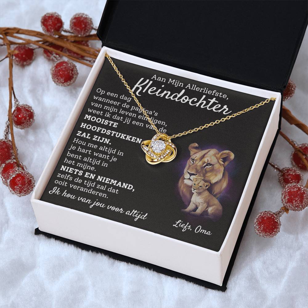 Aan Mijn Kleindochter - Love Knot - Leeuwinnen - CustomLove.nl
