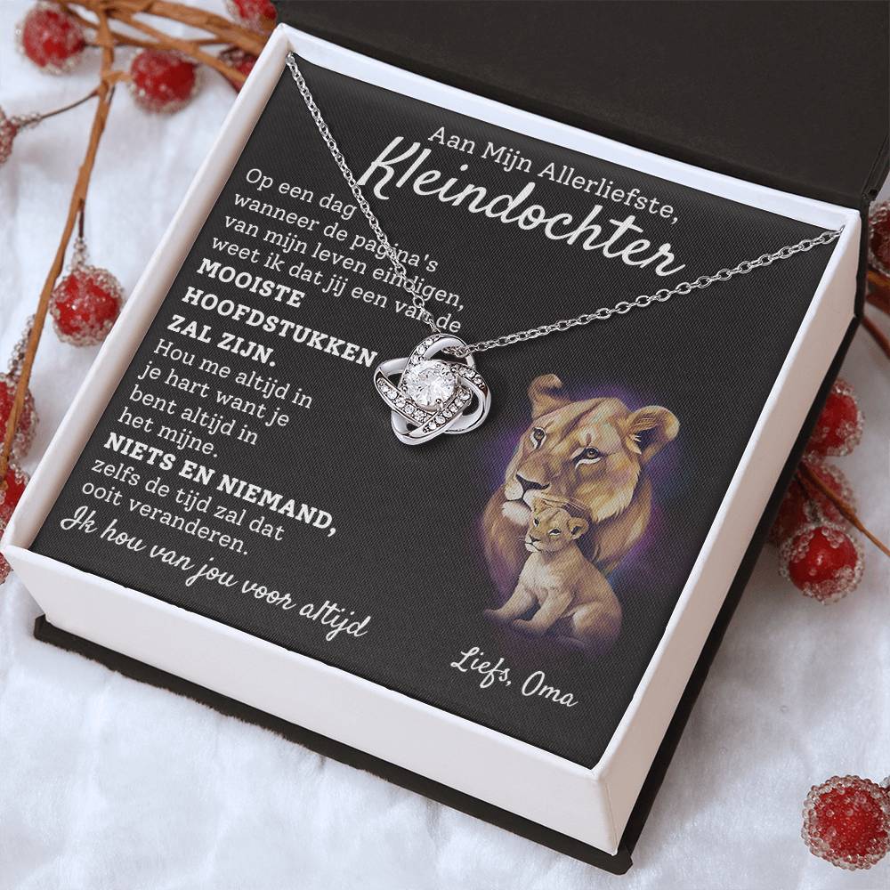 Aan Mijn Kleindochter - Love Knot - Leeuwinnen - CustomLove.nl