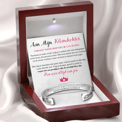 Aan Mijn Kleindochter | Ik Zal Altijd Bij Je Zijn | Gegraveerde Armband - CustomLove.nl
