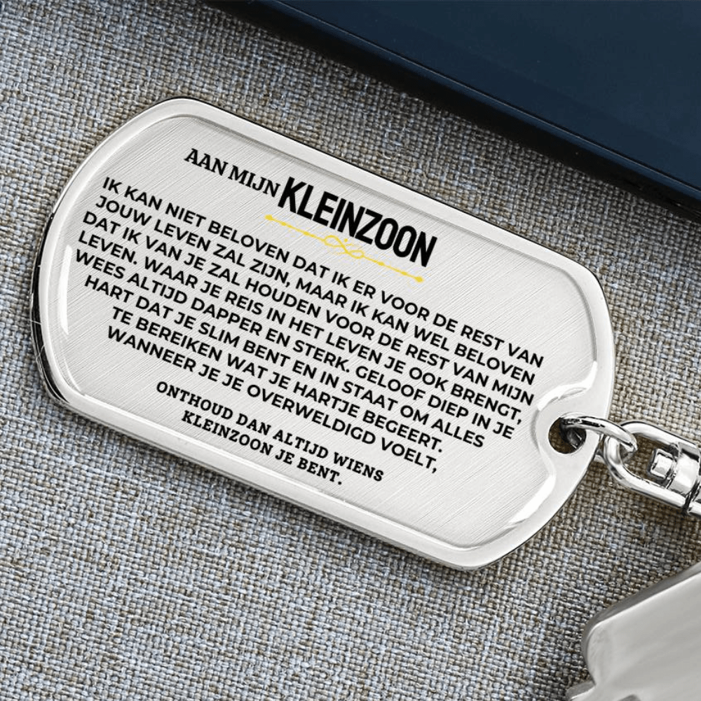Aan Mijn Kleinzoon - Onthoud Altijd Wiens Kleinzoon Je Bent - Unieke Sleutelhanger - CustomLove.nl