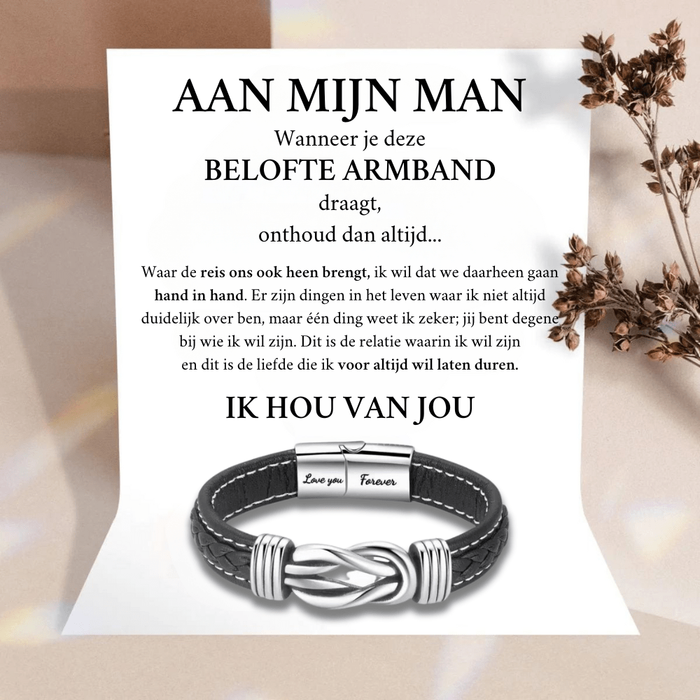 Aan Mijn Man - Belofte Armband - CustomLove.nl