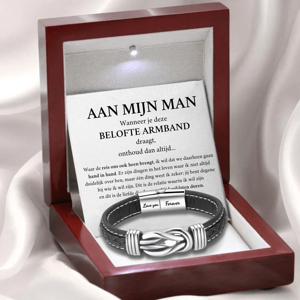 Aan Mijn Man - Belofte Armband - CustomLove.nl